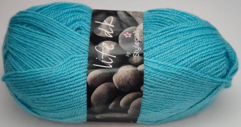 Image 1 of Life DK by Stylecraft Aqua Yarn Blue Crafting Yarn Wool Acrylic 2357