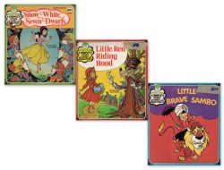 Little Red Riding Hood Snow White Little Brave Sambo 45 speed Record Kids Lot