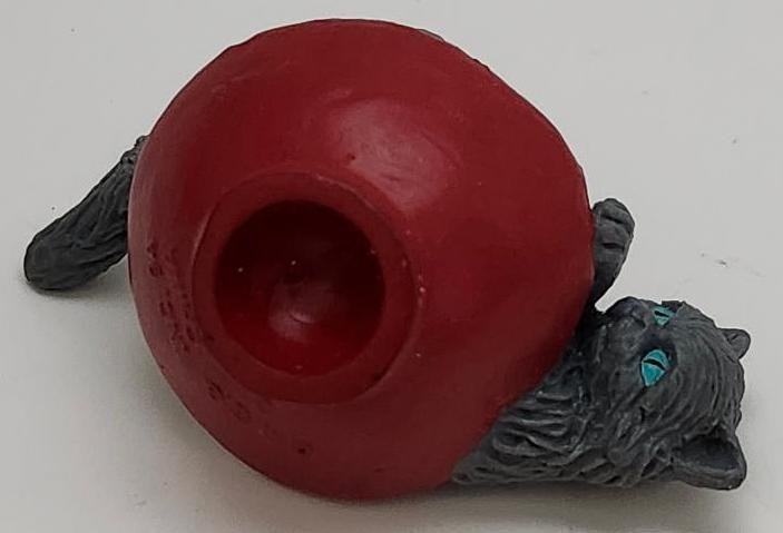 Image 2 of Kitty in My Pocket MEG Gray Kitten Playing and Lying in a Bowl Made of Rubber