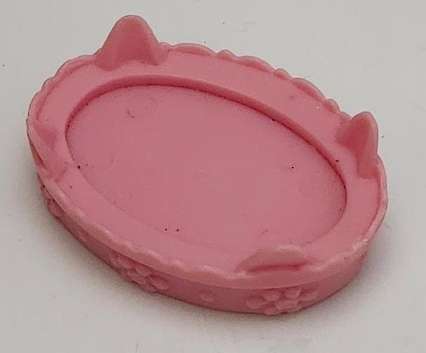 Image 1 of Pretend Play Toy Water and Cat or Dog Food Bowl Pink Bowl Footed Made of PVC