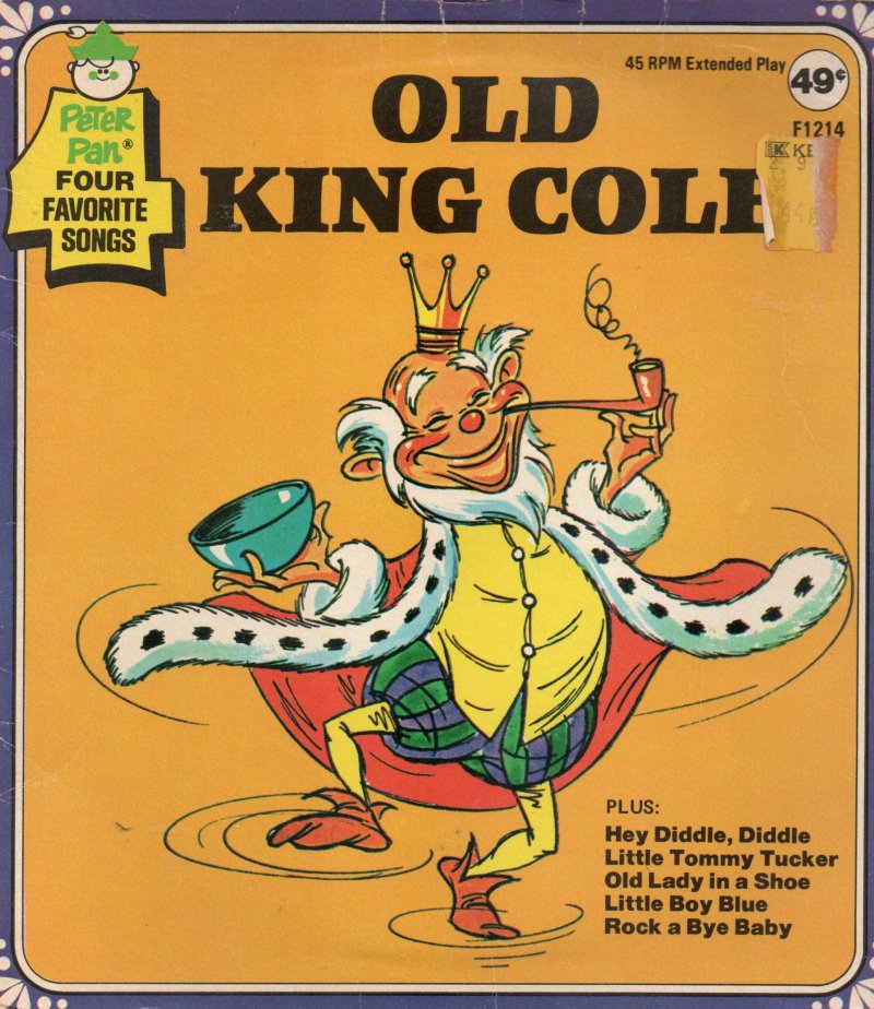 Childrens Record Old King Cole Peter Pan 45 RPM F1214 Vintage Music