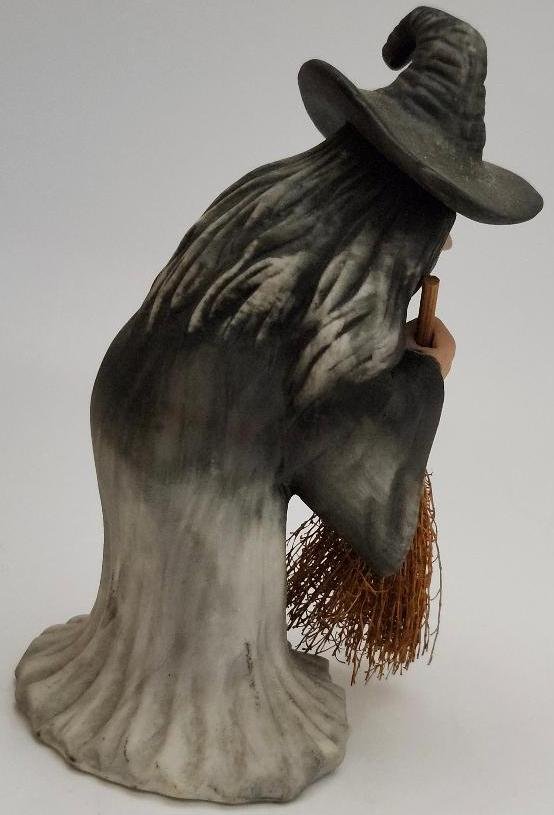 Image 2 of Ceramic Halloween Witch Broom Owl Limited China and Glass Company Vintage 1985