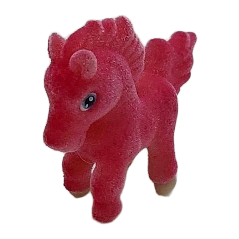 Farm In My Pocket Pink Flocked Pony with Hole in the Bottom for Posable Figure