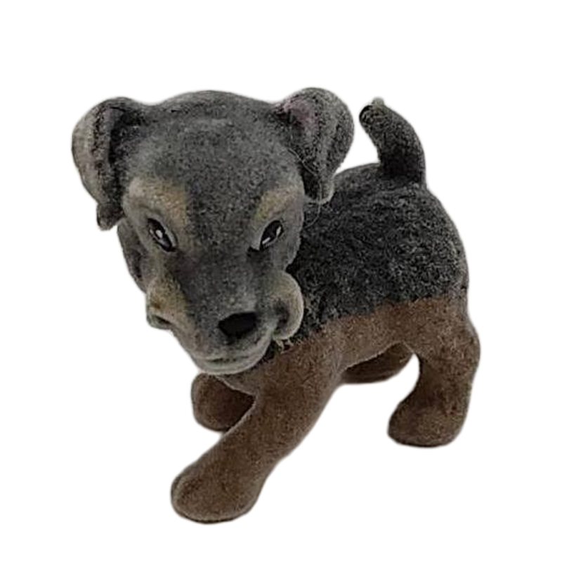 Puppy In My Pocket Gray Schnauzer Dog Doggie Pretend Play Toy Posable Figure