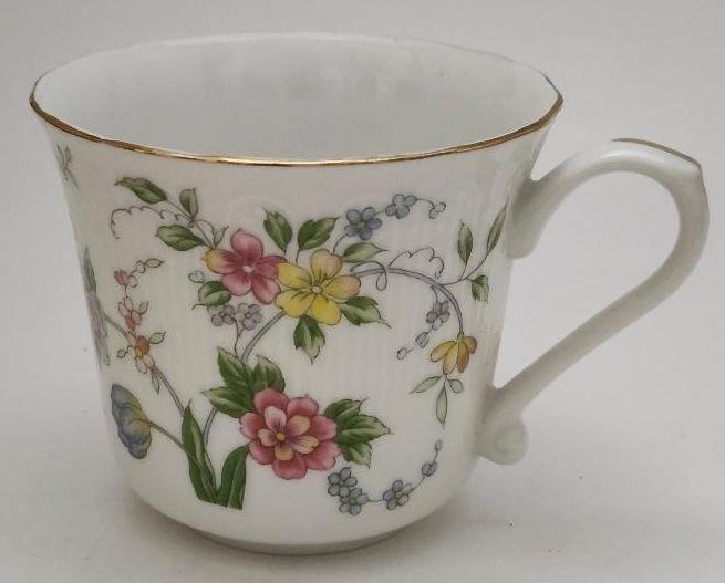 Andrea Sadek Vintage Floral Teacup Cup in Pastels Corona Pattern Made in Japan