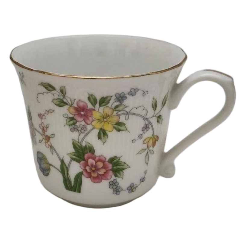 Andrea Sadek Vintage Floral Teacup Cup in Pastels Corona Pattern Made in Japan