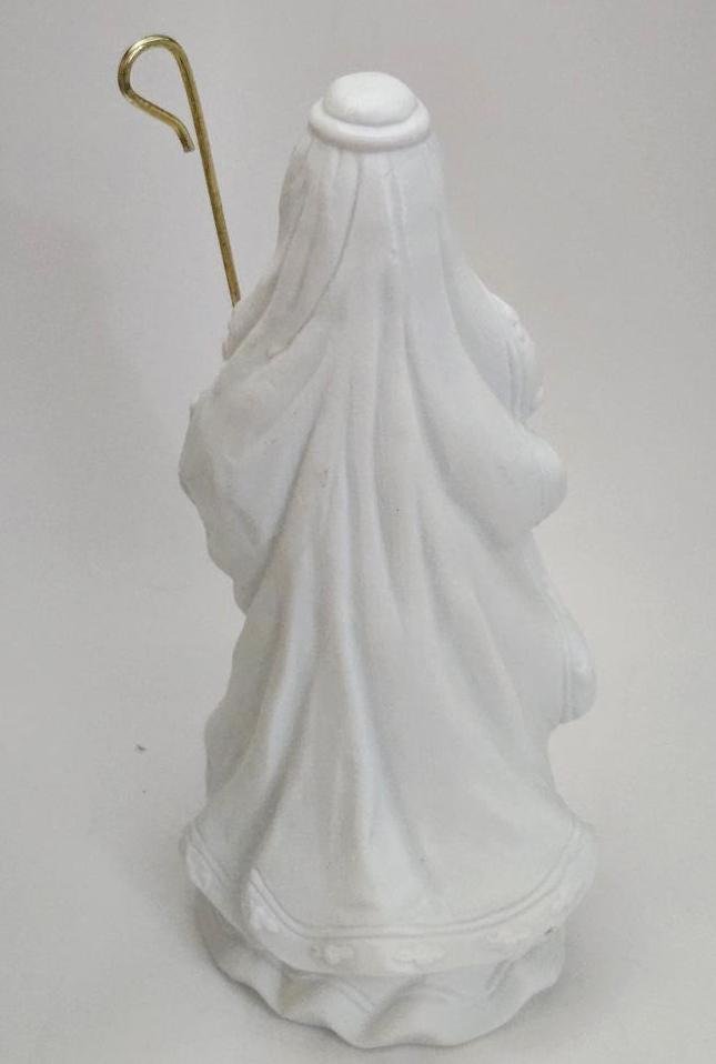 Image 3 of House of Lloyd Around The World Chrismas Jesus w/ Lamb Cane White Statue