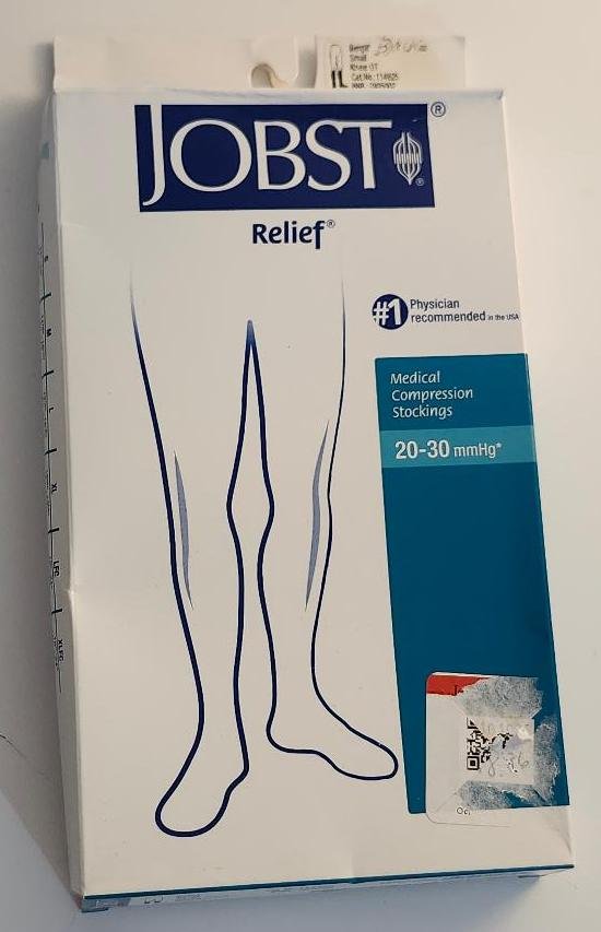 Image 1 of Jobst Relief Medical Compression Stockings 20-30 mmHg 20 to 30 Knee High S Small