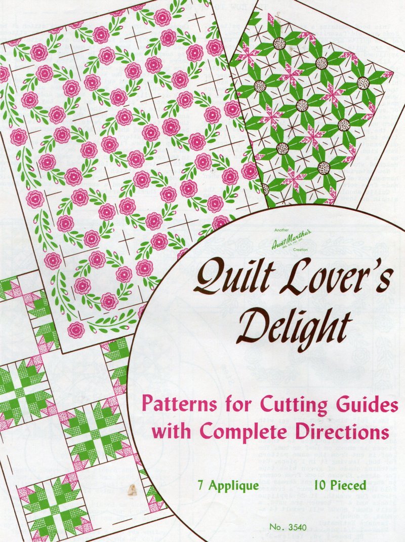 Image 5 of Aunt Martha Quilt 2 Booklet Books Easy Quilts Lovers Delight Pieced Applique