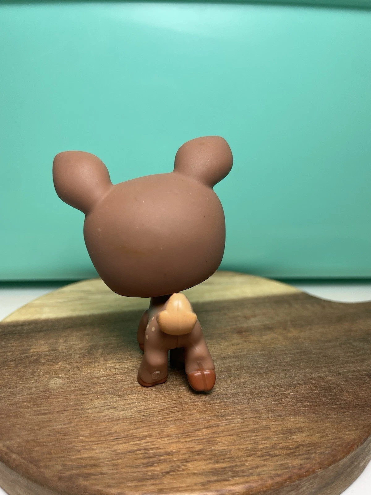 Image 2 of Littlest Pet Shop Brown Tan Flower Deer Blue Eyes 670 Pretend Play Toy Figure