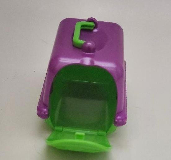 Image 1 of Puppy In My Pocket Mini Dog Carrier Purple Green Pretend Play Toy Accessory MEG