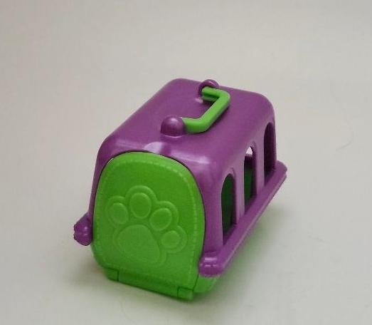 Puppy In My Pocket Mini Dog Carrier Purple Green Pretend Play Toy Accessory MEG
