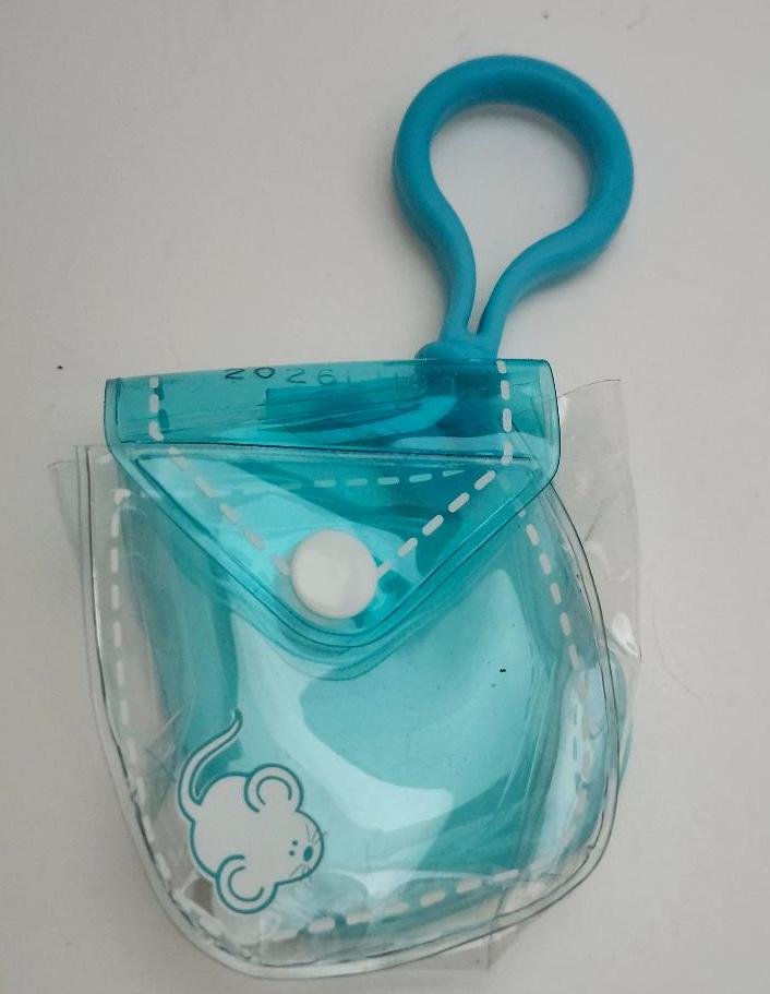 Puppy In My Pocket Backpack Clip Clear Blue Plastic Backpack Pretend Play Toy
