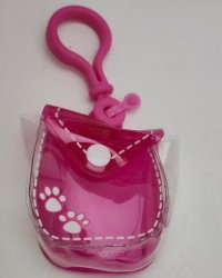 Puppy In My Pocket Backpack Clip Clear Pink Plastic Backpack Pretend Play Toy