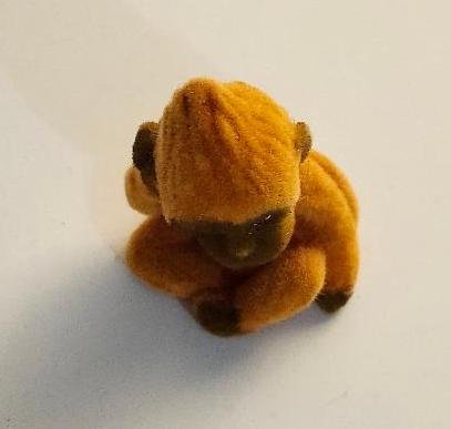 Image 1 of Rare Jungle In My Pocket Flocked Gorilla Ape Orange Pretend Play Toy Figure