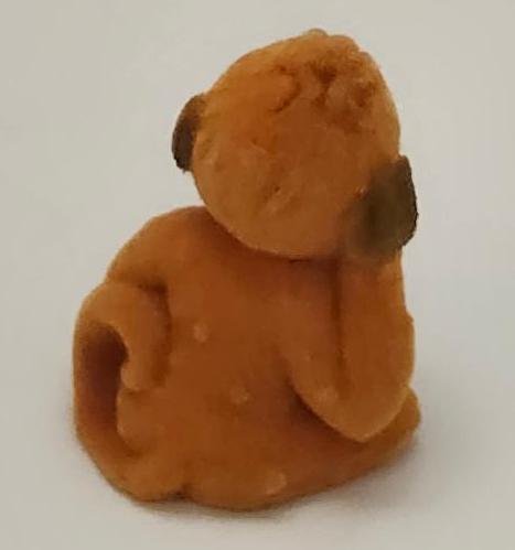 Image 2 of Rare Jungle In My Pocket Flocked Gorilla Ape Orange Pretend Play Toy Figure