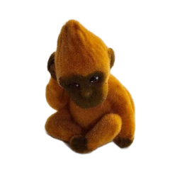 Rare Jungle In My Pocket Flocked Gorilla Ape Orange Pretend Play Toy Figure