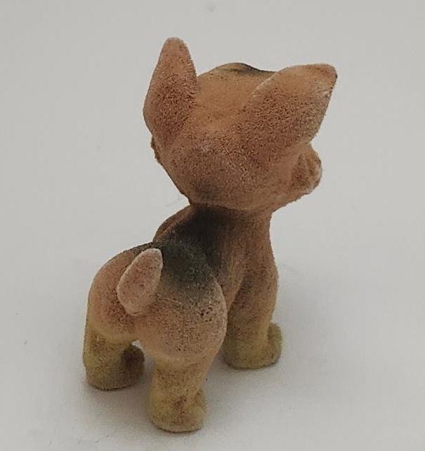 Image 1 of Puppy In My Pocket Flocked Dog Brown Charcoal Black Pretend Play Toy Figure