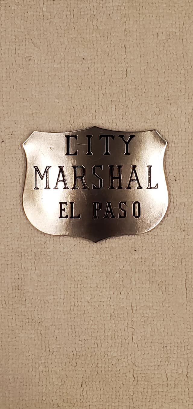 Image 0 of REPLICA EL PASO TEXAS CITY MARSHAL BADGE 