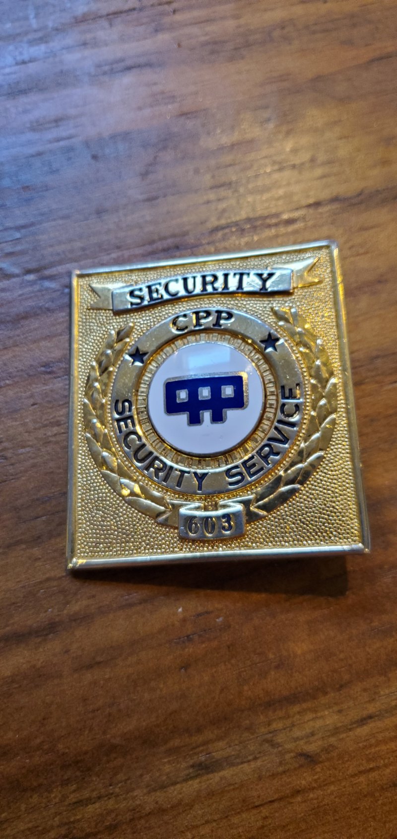 Image 0 of CALIFORNIA PLANT PROTECTION CPP SECURITY SQUARE BADGE 