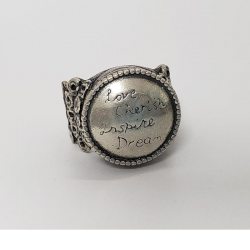 R2821 Silpada Sterling Love Cherish Inspire Dream Ring Size 6