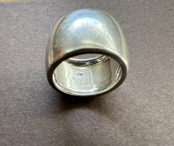 R0891 SILPADA Sterling Silver Wide Band Cuff Cigar Ring