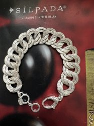 B2906 Silpada Retired Dual Finish Reversible CHICEST LINK bracelet