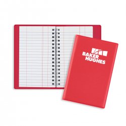 100 Wire-O Flexible Tally Book Junior ($5.95 Ea.) with Logo