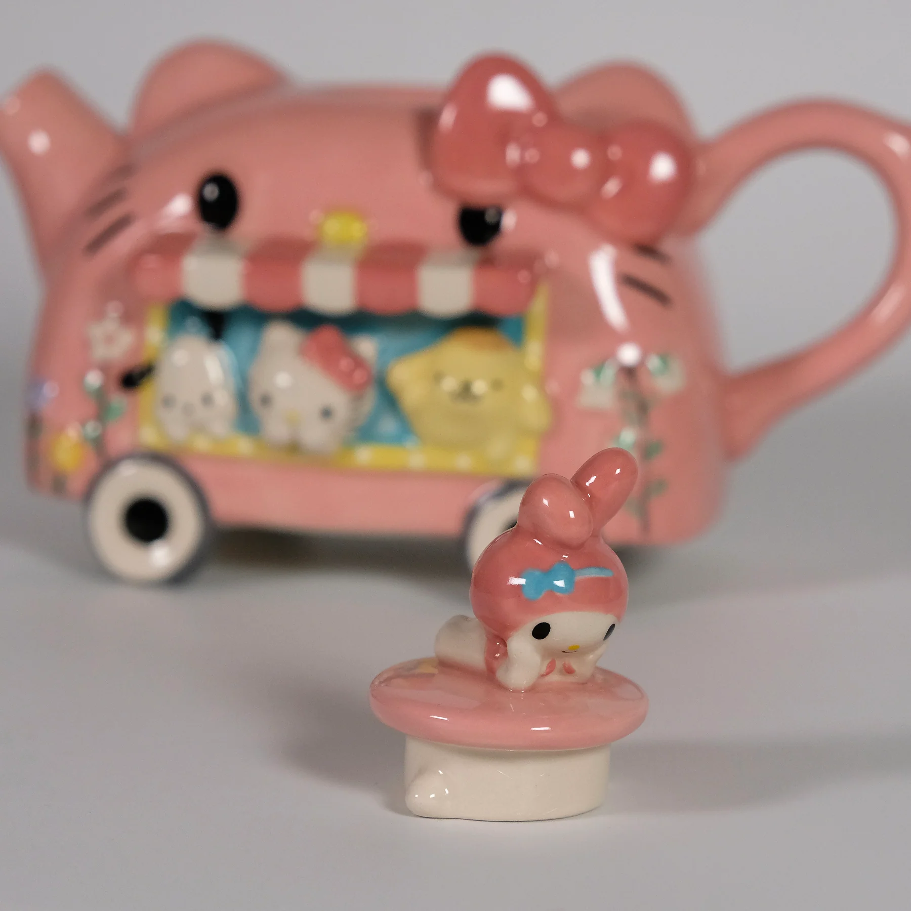 Image 2 of HELLO KITTY AND FRIENDS ROLLING CAFE TEAPOT