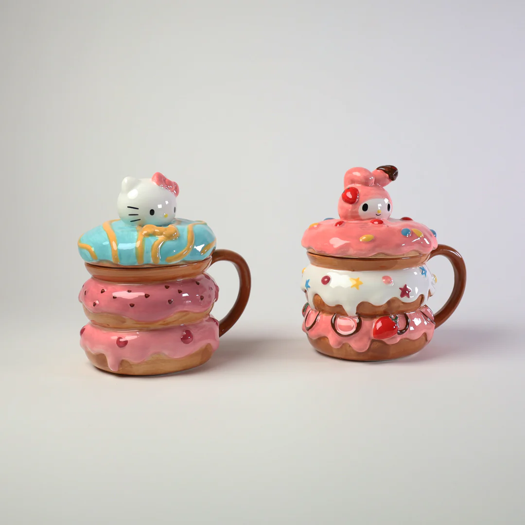 Image 0 of Hello Kitty and My Melody Donut Mug Set
