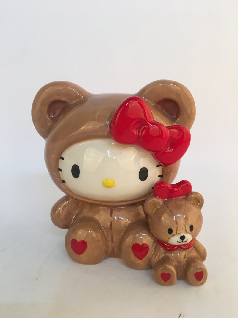Image 0 of HELLO KITTY AND TEDDY BEAR LOVE FIGURINE