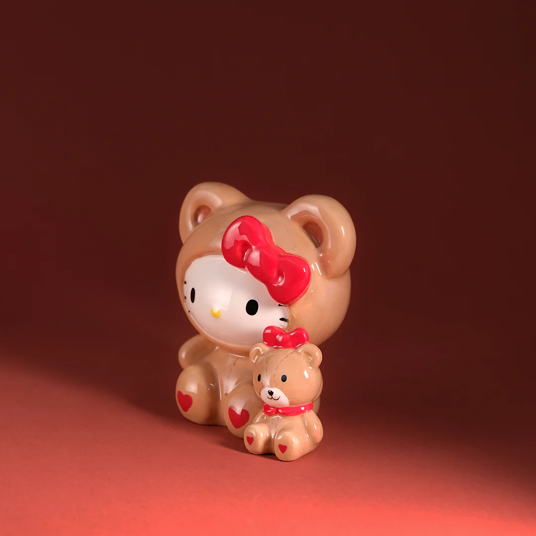 Image 2 of HELLO KITTY AND TEDDY BEAR LOVE FIGURINE