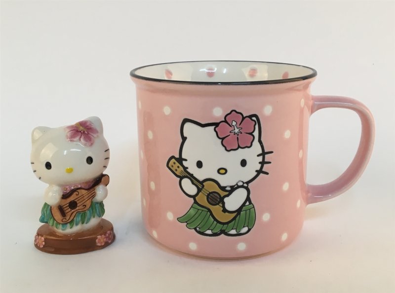 Image 0 of HELLO KITTY HULA 18OZ MUG AND FIGURINE GIFT SET OF 2