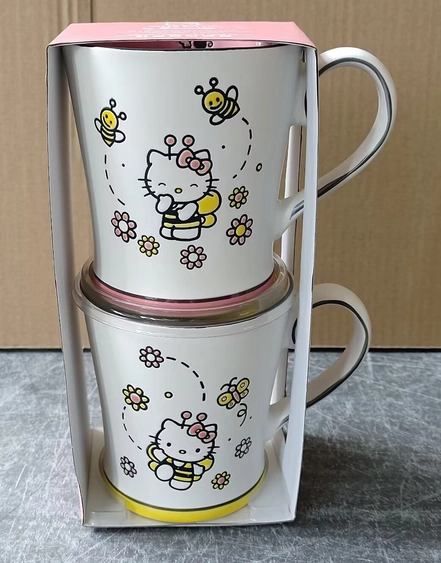 Image 1 of HELLO KITTY BEE HAPPY 17OZ MUG SET OF 2