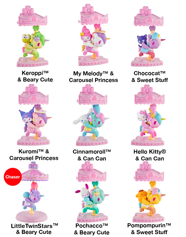 Image 1 of Tokidoki x Hello Kitty and Friends Sweet Pink Carousel Blind Box