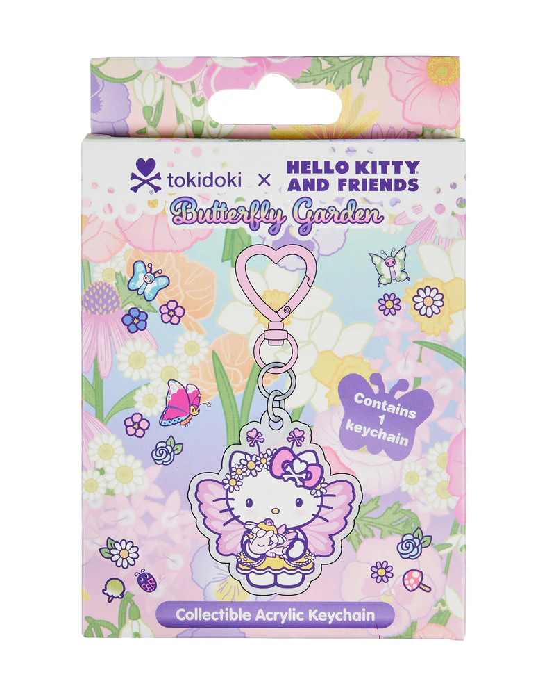 Tokidoki x Hello Kitty and Friends Butterfly Garden Carabiner Acrylic Keychain B