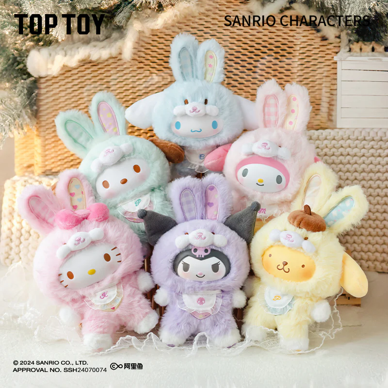 Image 8 of Sanrio Elf Bunny Baby Vinyl Plush Keychains Gift Blind Box