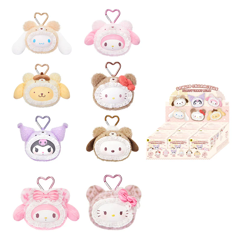 Image 0 of SANRIO Fluffy Teddy Bear Plush Keychain Gift Blind Box