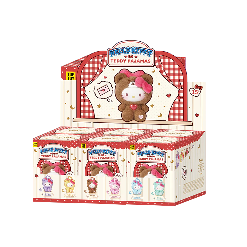 HELLO KITTY Teddy Pajamas Plush Keychain Series Blind Box