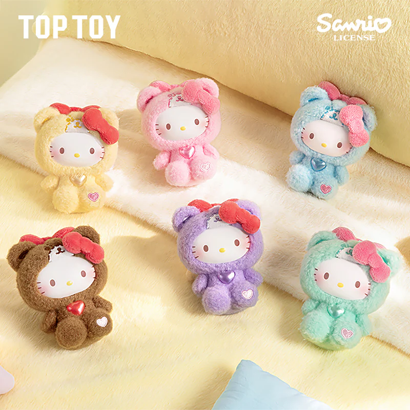 Image 8 of HELLO KITTY Teddy Pajamas Plush Keychain Series Blind Box