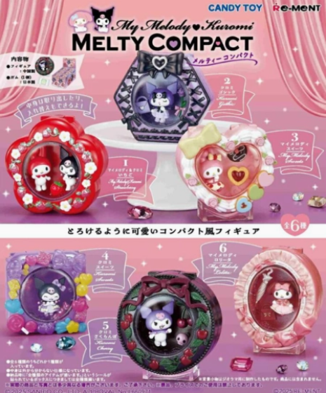 Image 0 of Re-Ment Sanrio My Melody & Kuromi Makeup Box Blind Box(6pcs)