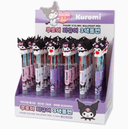Image 0 of Sanrio Figure 3-COLOR Ballpoint Pen - Kuromi