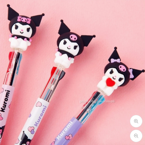 Image 2 of Sanrio Figure 3-COLOR Ballpoint Pen - Kuromi