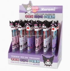 Sanrio Figure 3-COLOR Ballpoint Pen - Kuromi