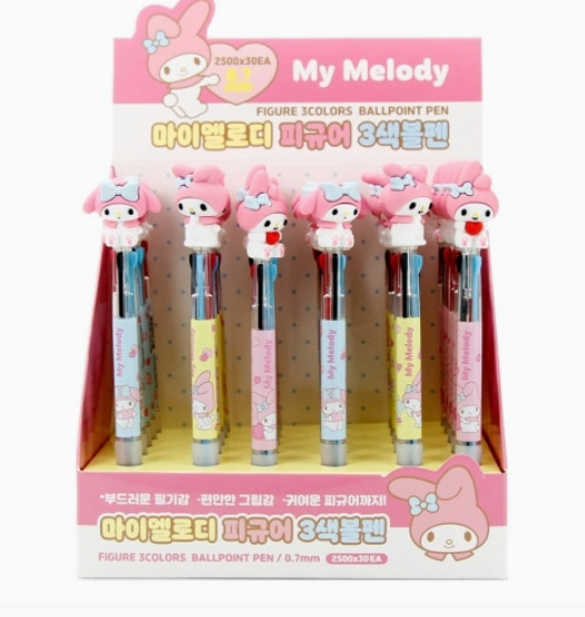 Image 0 of Sanrio Figure 3-COLOR Ballpoint Pen - My Melody