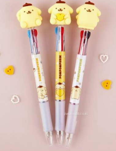 Image 1 of Sanrio Figure 3-COLOR Ballpoint Pen - Pompompurin