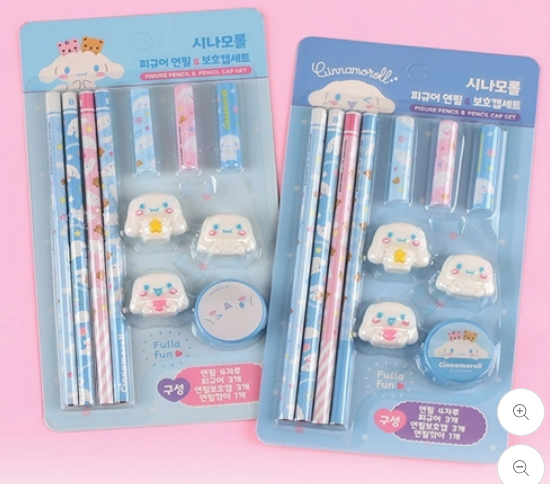 Image 1 of Sanrio Pencil & Cap Cover Set - Cinnamoroll