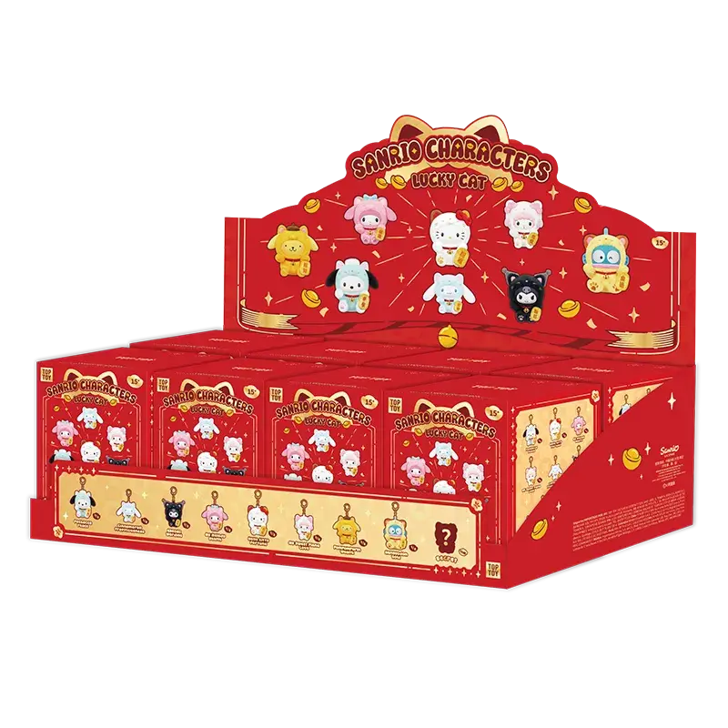 Sanrio Characters Lucky Cat Series Plush Keychain Blind Box