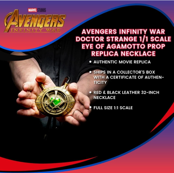 Image 4 of Dr Strange Eye of Agamotto Licensed Prop Replica Necklace