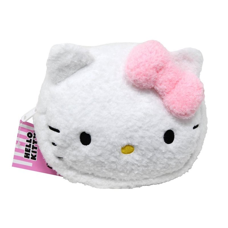 Image 0 of Hello Kitty Pink Chenille Plush Cosmetic Bag